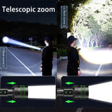 High-Power Rechargeable LED Flashlight – Long-Range Zoom Torch for Outdoor & Emergency Use