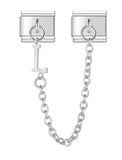 Pulsera unisex de acero inoxidable con dijes de animales: pulsera clásica y moderna con cierre de anilla de resorte
