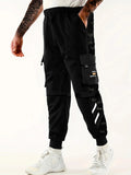 Men’s Lightweight Safari Cargo Pants – Elastic Waist Casual Trousers with Pockets