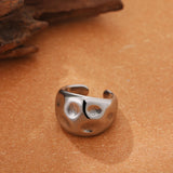 Stainless Steel Irregular Geometric Knot Ring – Trendy Minimalist Statement Jewelry for Women