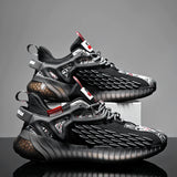 Men’s Breathable Mesh Casual Sneakers – Lightweight, Anti-Odor Lace-Up Trainers