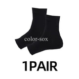 2 pares de calcetines de compresión para el tobillo: diseño de punta abierta para fascitis plantar y alivio del dolor