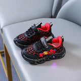Spiderman LED Light-Up Sneakers for Boys - Kids' Casual Sports Shoes