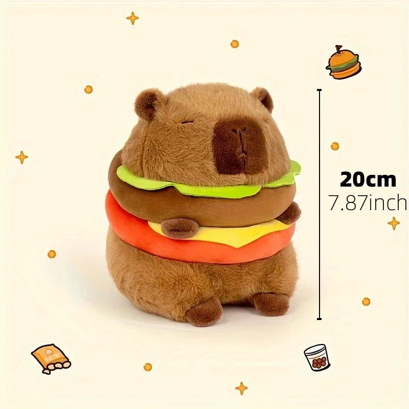 Capybara Family Plush Set - Mom & 4 Baby Stuffed Animals with Turtle Backpack