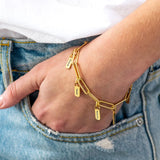 Custom Name Stainless Steel Bracelet - Personalized Nameplate Jewelry for Women