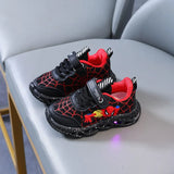 Spiderman LED Light-Up Sneakers for Boys - Kids' Casual Sports Shoes