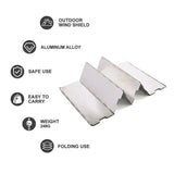 Foldable Aluminum Wind Shield for Portable Camping Stoves