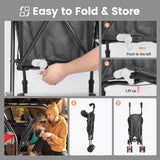 Lightweight Folding Pet Stroller – Travel in Comfort & Style