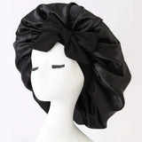 Gorro de dormir de satén de seda ajustable con banda para atar: protección para el cabello para mujeres y hombres