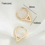 Trendy Gold Plated Hoop Earrings for Women – Classic Round Circle Design