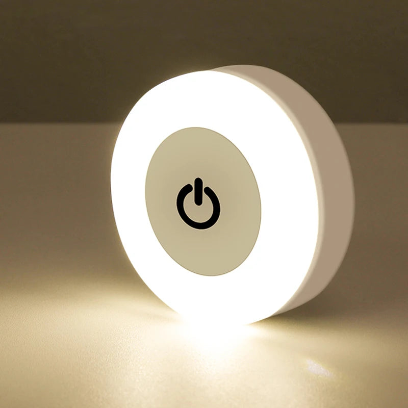 LED Touch Night Light – USB Rechargeable Magnetic Wall Lamp for Bedroom, Aisle & Wardrobe