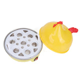 Cocedor de huevos eléctrico con forma de pollo, hervidor rápido de huevos, capacidad para 7 huevos, apagado automático, minimáquina para desayuno