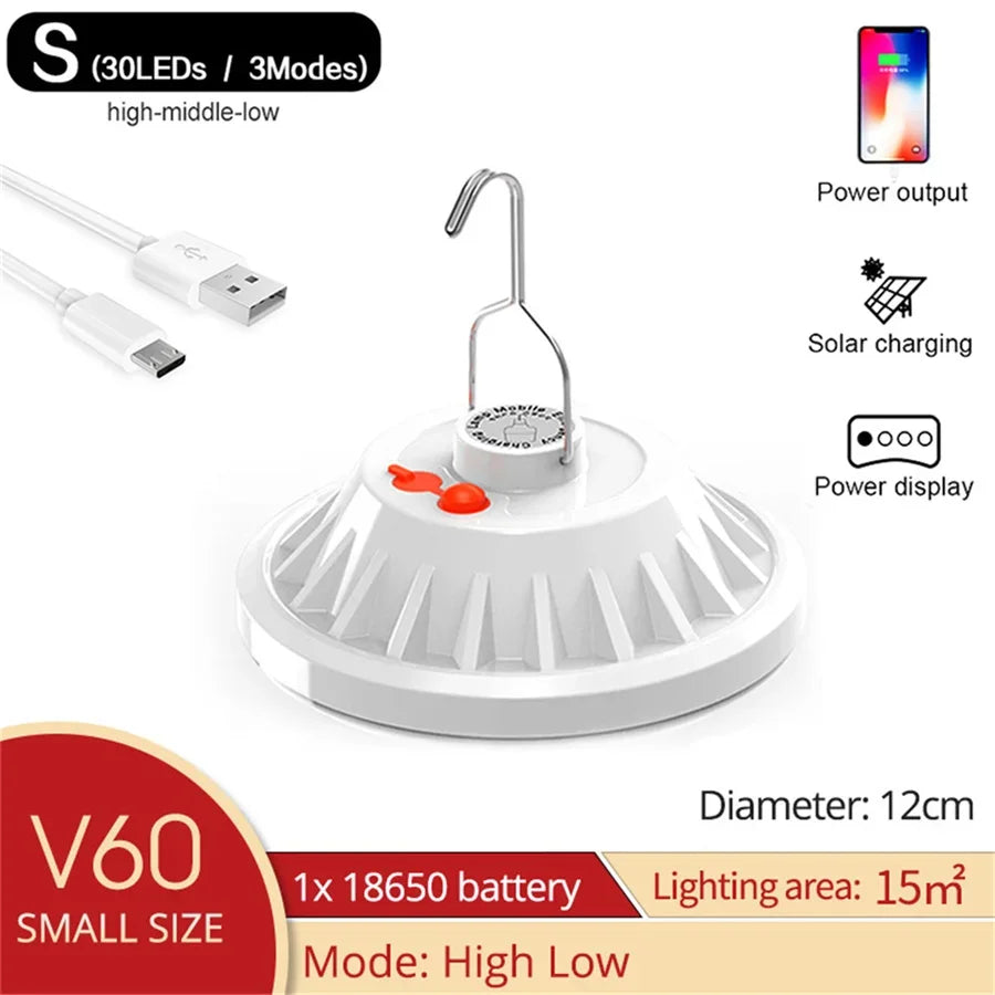Solar Rechargeable LED Camping Lantern