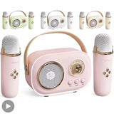 Portable Karaoke Bluetooth Speaker with Wireless Microphone – FM Radio & Voice Effects