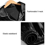 Men’s Short Sleeve Pajama Set – Lightweight Summer Sleepwear with Button Shirt and Elastic Waist Pants