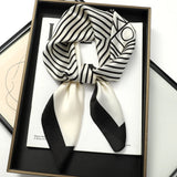 2024 Silk Square Scarf – Elegant Satin Bandana for Women