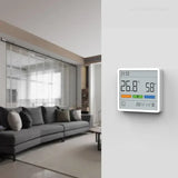 Digital Temperature and Humidity Meter Clock - Indoor & Outdoor Thermometer with Hygrometer