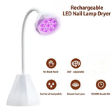 Rechargeable LED Nail Lamp with Flexible Gooseneck – Quick-Drying UV Gel Dryer