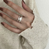925 Sterling Silver Irregular Geometric Ring – Minimalist Jewelry for Women