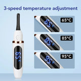 Rechargeable Heated Eyelash Curler with 3 Temperature Settings & USB Charging
