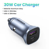 20W Fast Car Charger – Dual USB & Type-C Power Adapter for iPhone, Samsung & More