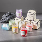 Vela perfumada de lujo hecha a mano: elegante frasco de vidrio con caja de regalo