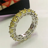 Elegant 925 Sterling Silver Diamond Wedding Ring for Women