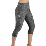 Seamless High-Waist Maternity Yoga Leggings with Pockets – Full-Length, Breathable Stretch Pants
