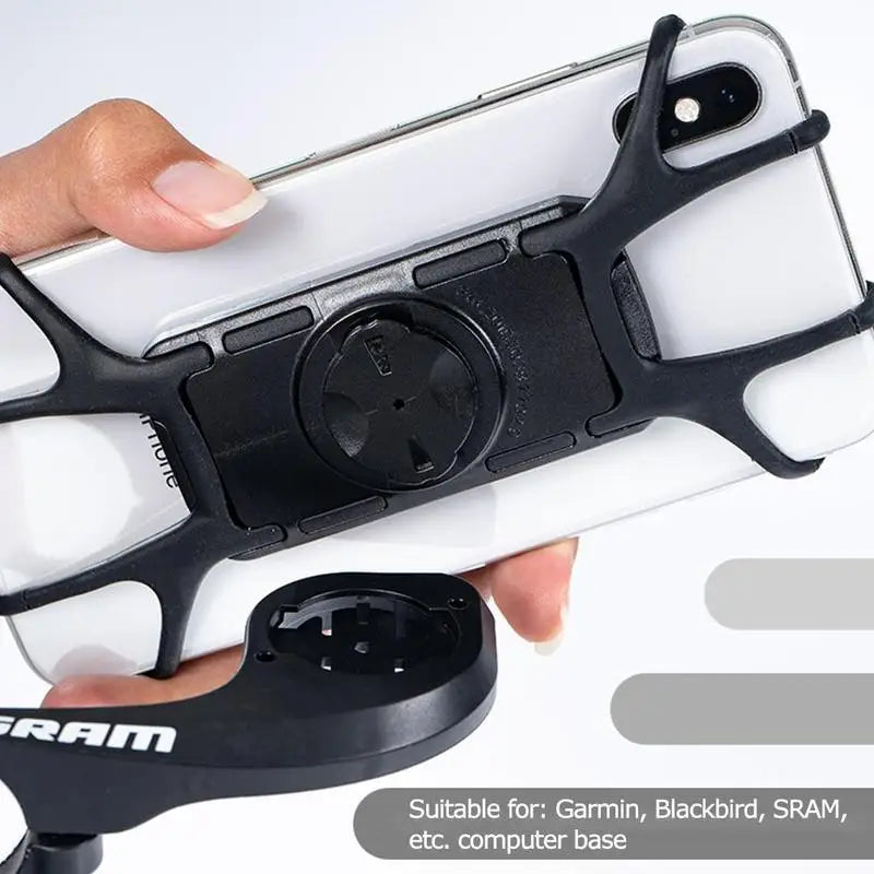 Universal Bicycle Phone Holder – Silicone Mount for 4-7.5 Inch Smartphones