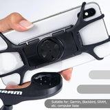 Universal Bicycle Phone Holder – Silicone Mount for 4-7.5 Inch Smartphones
