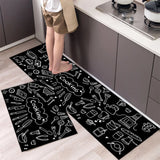 Alfombrilla suave y lavable: alfombra larga antideslizante para cocina, dormitorio, pasillo y baño