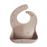 Babero de silicona con dibujos animados para bebés: babero de alimentación suave, impermeable y ajustable para niños pequeños (1 a 3 años)