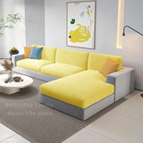 Plush Velvet Sofa Slipcover – Stretch Anti-Slip Cover for Sectional & Loveseats