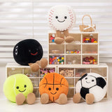 Sports Plush Ball Set - Adorable Stuffed Football, Basketball & Baseball Pillow Toys