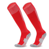 Calcetines de fútbol de compresión elásticos: calcetines deportivos transpirables hasta la rodilla para hombres, mujeres y niños