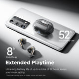 Auriculares inalámbricos híbridos con cancelación activa de ruido, LDAC de alta resolución y 52 horas de reproducción