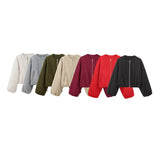 Women's Stylish Bomber Jacket with Crew Neck – Soft, Trendy & Versatile Outerwear