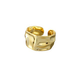 Stackable Ripple Wave Rings for Women – Adjustable Stainless Steel 18K Gold & Silver Plated Minimalist Jewelry