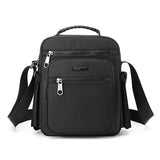 Men’s Oxford Fabric Flap Messenger Bag – Soft Casual Shoulder Bag with Zipper Pocket