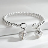 925 Sterling Silver Open Cuff Bracelet for Women - Trendy Adjustable Bangle Jewelry