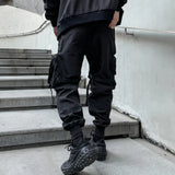 Men’s Loose Fit Safari Cargo Overalls – Multi-Pocket Streetwear Pants for All Seasons