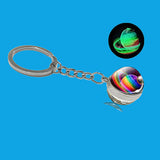 Luminous Galaxy Planet Keychain – Glow in the Dark Solar System Charm