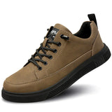 Men’s Waterproof Work Boots with Steel Toe – Lightweight PU Safety Shoes for Spring & Autumn