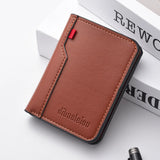 Ultra-Thin PU Leather Card Wallet for Men – Slim Minimalist Credit Card Holder
