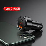 45W Fast Charging Car Charger – Dual USB & Type-C Ports