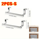 Toallero para colgar sobre la puerta: soporte para colgar toallas de acero inoxidable para baño y cocina; diseño que ahorra espacio y no requiere perforaciones