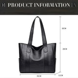 Vintage PU Leather Shoulder Bag – Large Capacity Crossbody Tote for Women