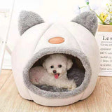 Deep Sleep Winter Cat Bed – Cozy Cave Nest for Kittens & Small Dogs