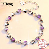 925 Sterling Silver Plant-Inspired Charm Bracelet with Zircon for Women – Elegant Jewelry for Parties, Weddings & Anniversaries