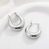 Gold-Plated Stainless Steel Geometric Hoop Earrings – Waterproof & Tarnish-Resistant